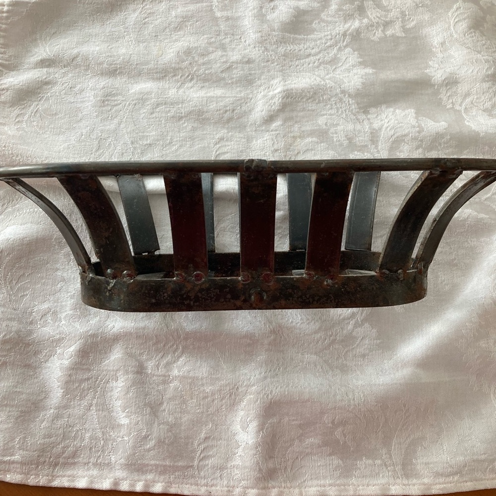 Rustic metal basket